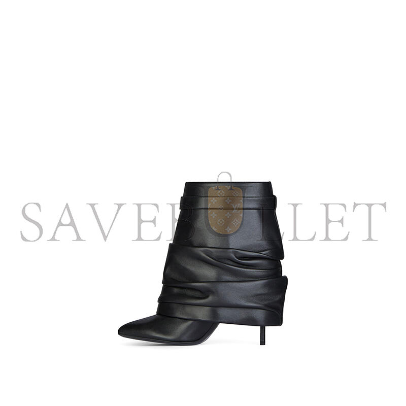 GIVENCHY SHARK LOCK STILETTO ANKLE BOOTS IN NAPPA LEATHER BE604RE2AF-001